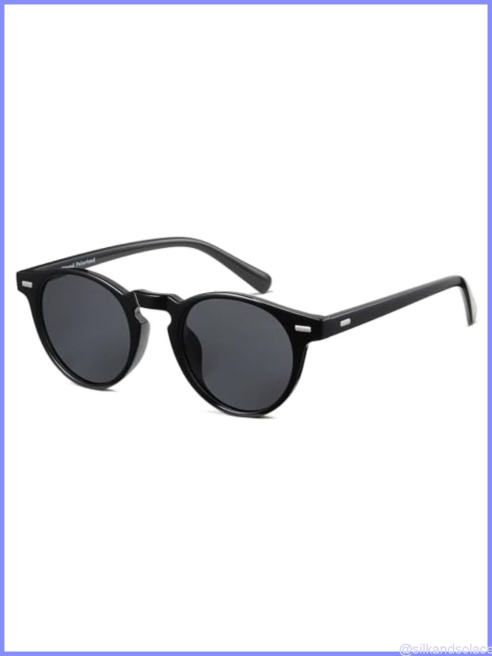 Round Polarized Sunglasses UV400 TR90 Lightweight Unisex Retro